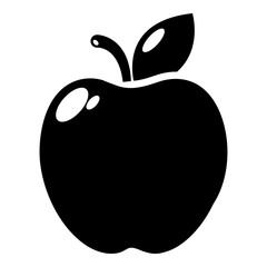 Apple icon, simple black style