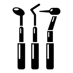 Dentistry tool icon, simple black style