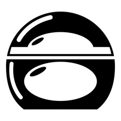 Soap dish icon, simple black style