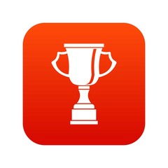Cup for win icon digital red