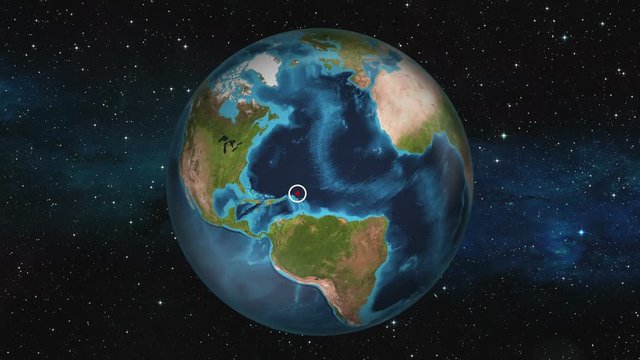 Earth Zoom In - Gustavia, French Polynesia