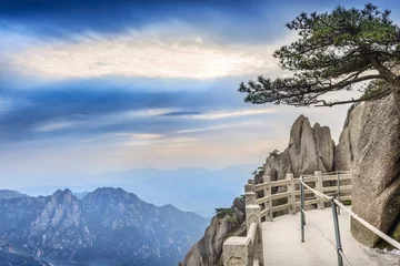 Papier Peint photo autocollant Monts Huang Landscape of Huangshan Mountain (Yellow Mountains). Located in Anhui province in eastern China. 