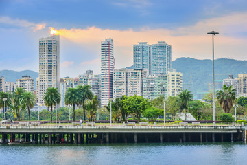 Cityscape of Macau. Located in Lago Nam Van, Macau.