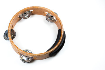 Obraz premium Tambourine on white background