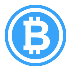 Bitcoin symbol illustration.  Logo the crtyptocurrency Bitcoin is currently using.  Wide range of uses for this illustration.