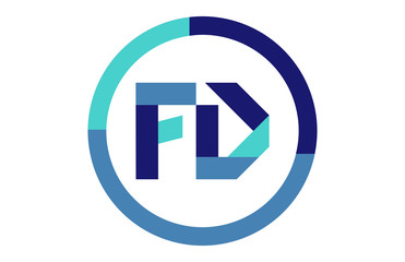 FD Global Circle Ribbon Letter Logo
