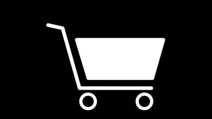 Shopping trolley Cart Icon black and white