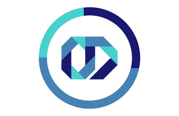 OD Global Circle Ribbon Letter Logo