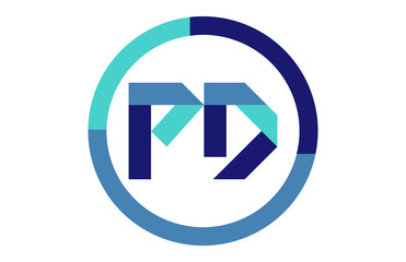 PD Global Circle Ribbon Letter Logo
