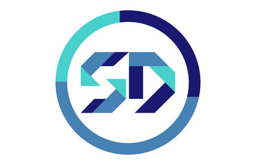 SD Global Circle Ribbon Letter Logo