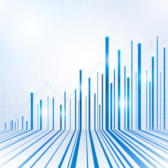 Arrow blue geometric abstract technology and science background