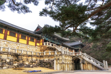 Fototapeta na wymiar cheongungyo and baegungyo in bulguksa temple