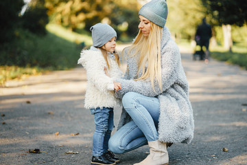 Fototapeta premium young mother with toddler