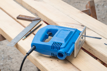 Electric tools for construction on wood working.