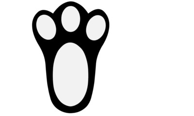 Printable Bunny Feet Clipart : Cute rabbit foot icon Royalty Free