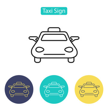 Taxi vector icon.
