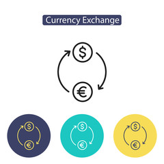 Currency exchange sign.