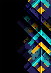 Color arrows on black background