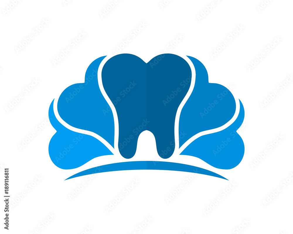 Sticker blue pattern tooth teeth dent dental dentist image icon