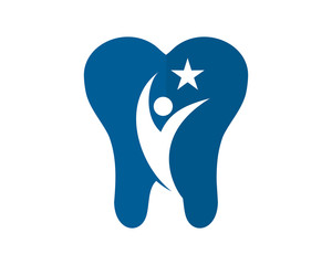 dental dent dentist tooth teeth figure blue silhouette