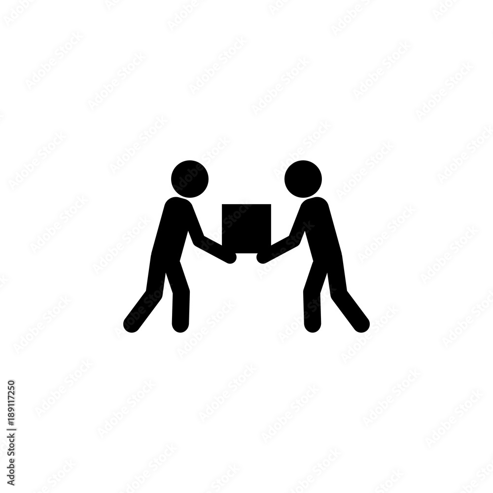 Poster joint lifting of gravity icon. elements of teamwork icon. premium quality graphic design icon. simpl