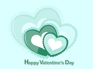 Happy Valentine's Day Heart Symbol On Color Background. holiday and decoration element