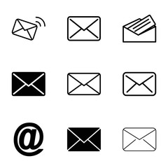 Address icons. set of 9 editable filled and outline address icons