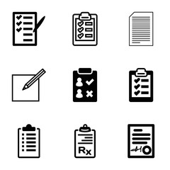 Form icons. set of 9 editable filled and outline form icons