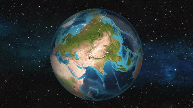 Earth Zoom In - Kabul, Afghanistan