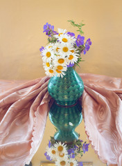 Vase with wildflowers