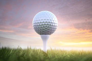 golfball on grass field