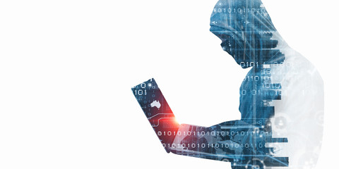 Hacker man steal information