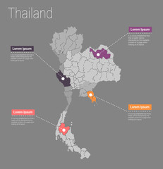Map Thailand i concept.