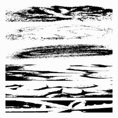 Set Black Grunge Design Element