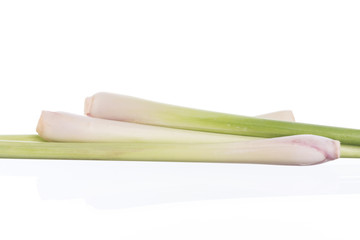 Fresh Lemon grass isolated on a white