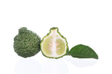 Bergamot fruit isolated on a white