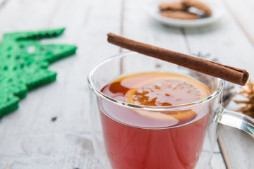 Hot christmas tea , Christmas decoration
