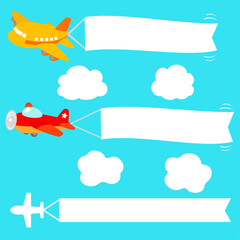 飛行機と旗 © logistock