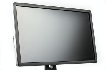 Digital black computer monitor screen