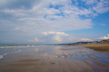Trouville beach at low tide
