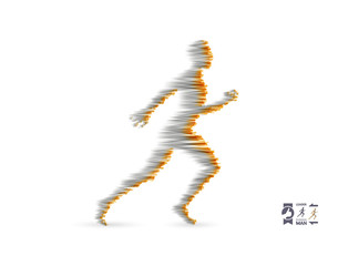 Running man. Design for sport and business. Sport concept. Vector illustration.