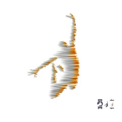 Business, freedom or happiness concept. 3d model of man. Human body model. Vector illustration.