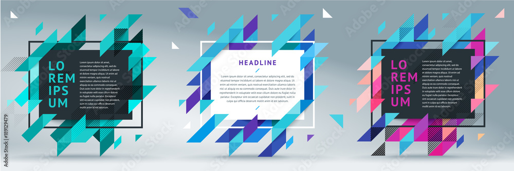 Canvas Prints vector modern bright frame for text.
