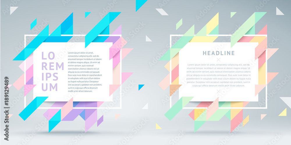 Canvas Prints vector modern bright frame for text.