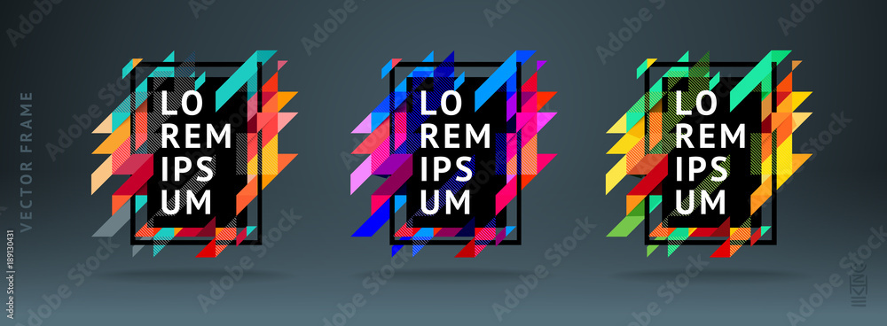 Wall mural vector modern framework for text for hipsters.