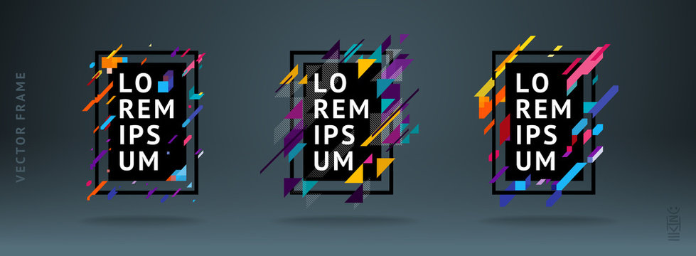 Vector modern framework for text for hipsters.