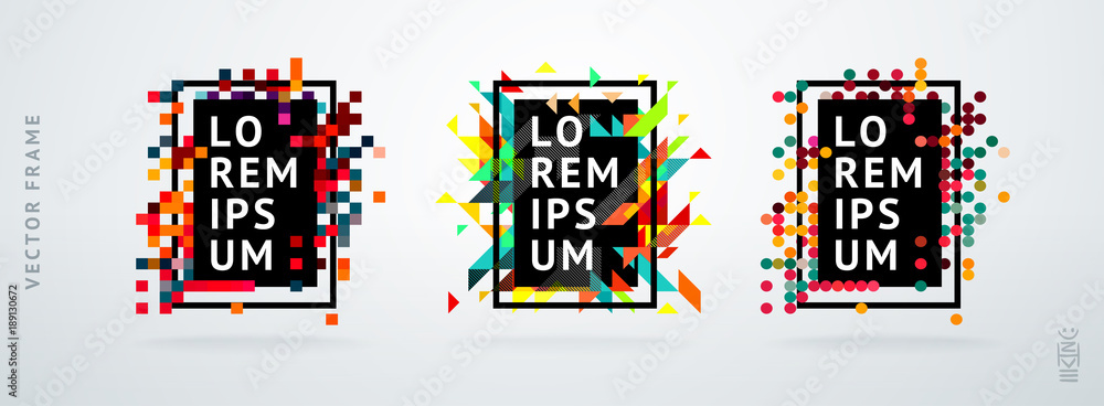 Wall mural vector modern framework for text for hipsters.
