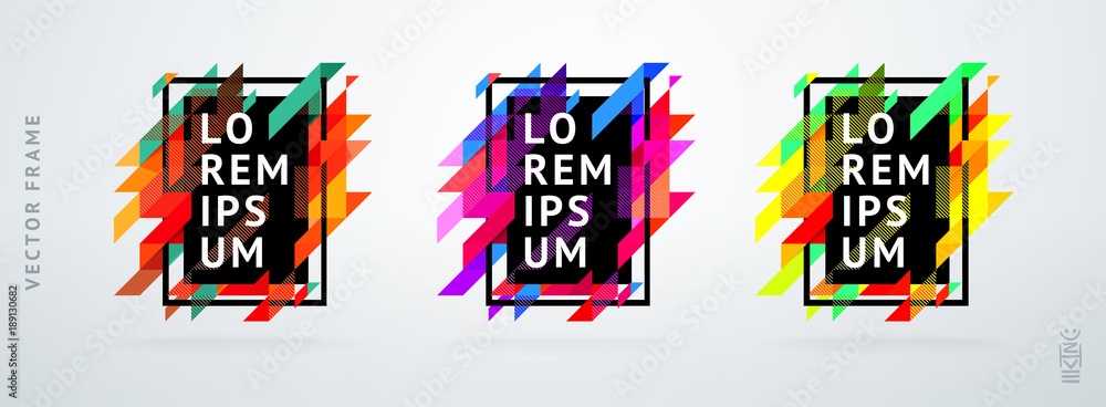 Wall mural vector modern framework for text for hipsters.