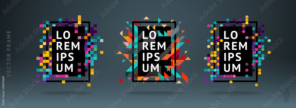 Wall mural vector modern framework for text for hipsters.