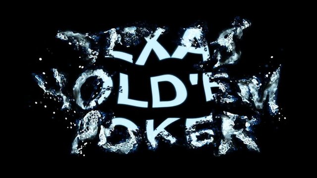 word texas holdem poker. Beautiful animation of the text texas hold'em poker on isolated background